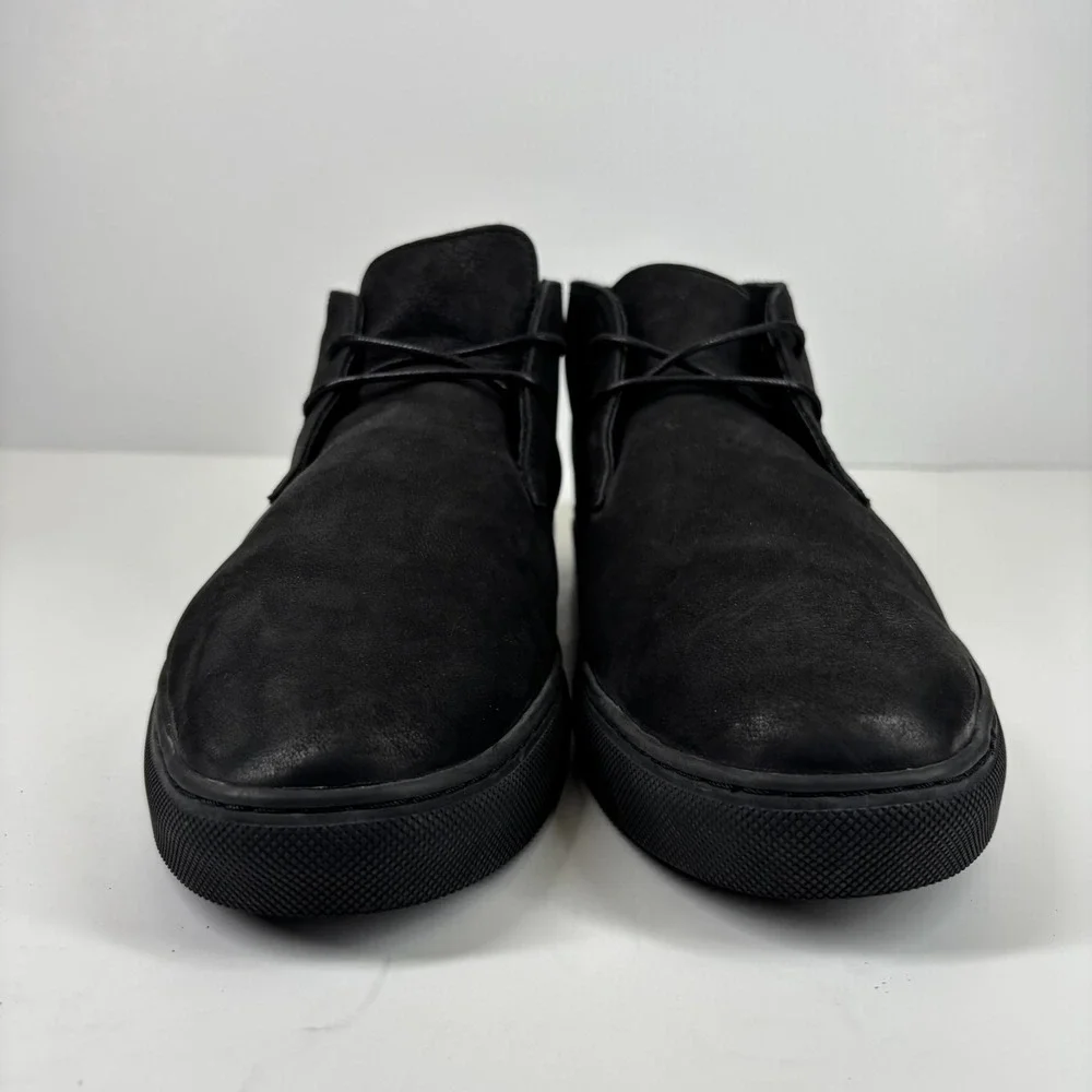 Banana Republic Men's US 9.5M Black Leather Shearling-Lined Comfort Chukka Boots